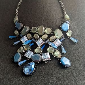 Blue metallic necklace